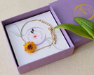 Yellow Sunflower bracelet for women