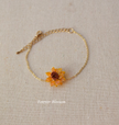 Yellow Sunflower bracelet for women