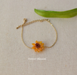 Yellow Sunflower bracelet for women