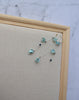 Pastel green 3 tiny flowers dangle on a tiger tail thread, handmade long earring, cute and delicate