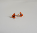 Sterling Silver Pansy flower Stud earrings, Halloween gift