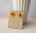 Sunflower stud earrings cute, minimalist