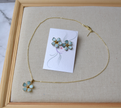 Forget Me Not flower earring and necklace set