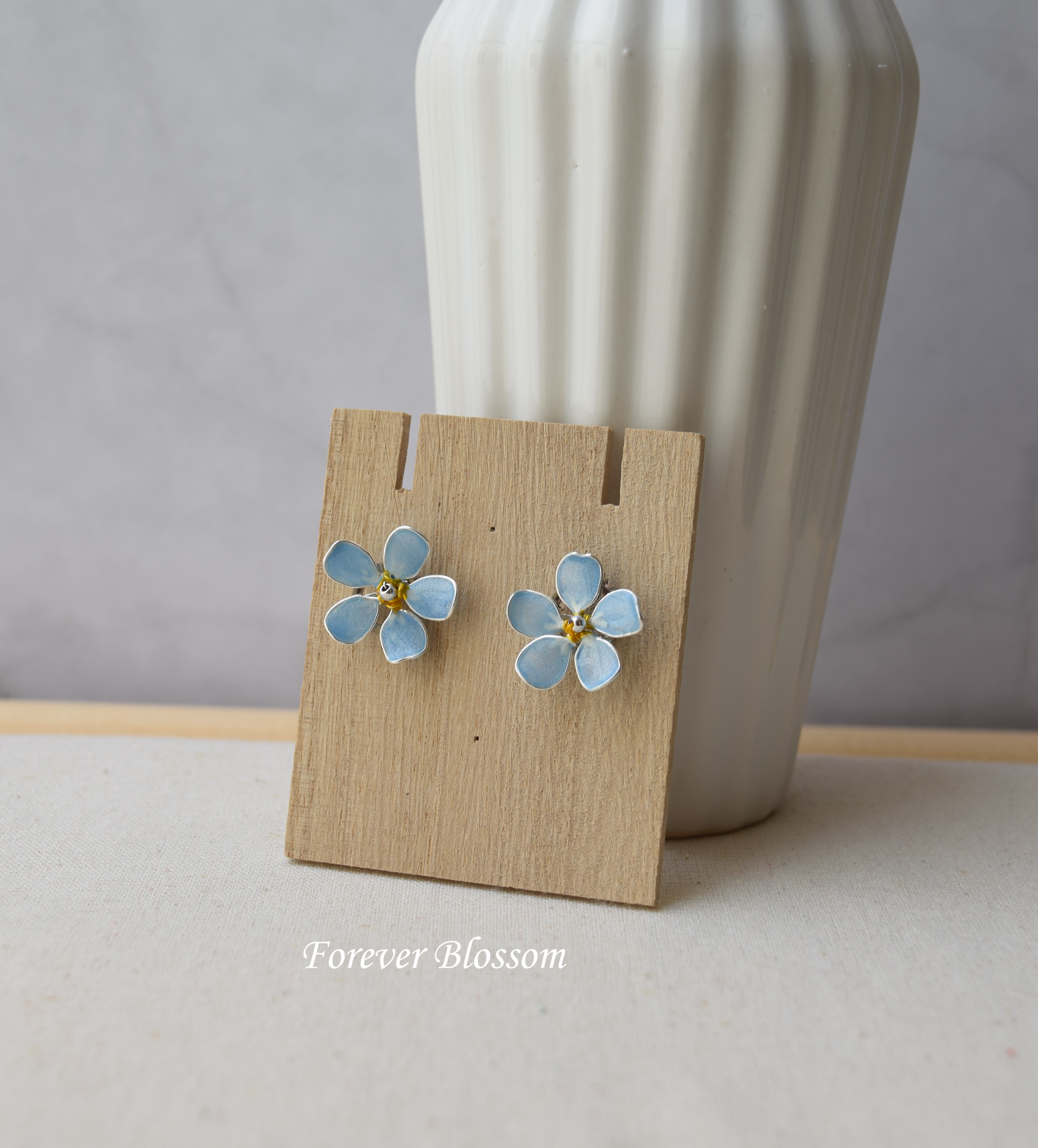 Forget Me Not flower earring and necklace set