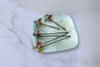 Holly Faux or Cherry leaves hair pins and forks for Christmas